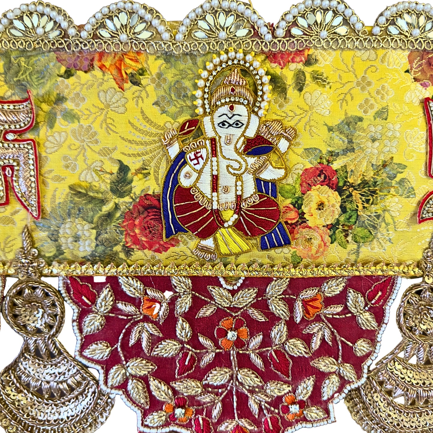 Gajraaj Toran handcrafted on Banarasi Brocade Fabric