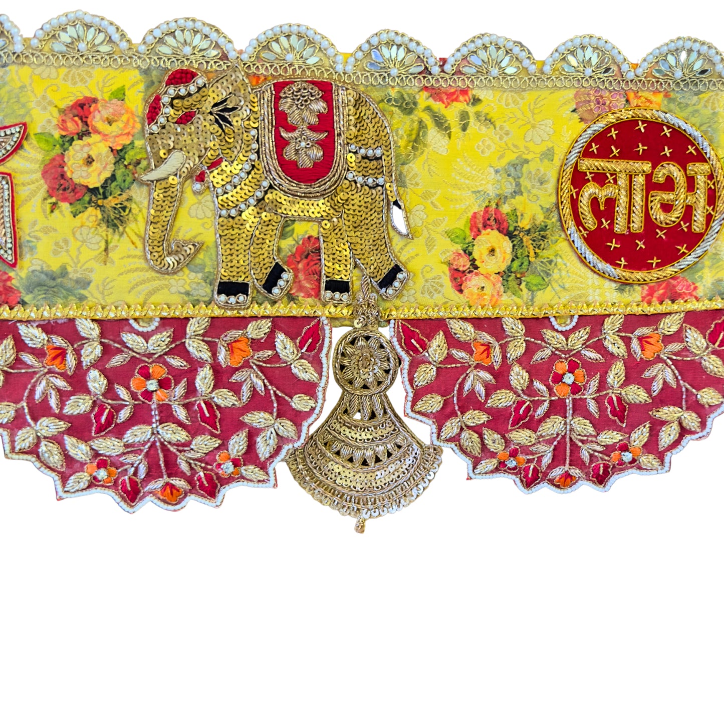 Gajraaj Toran handcrafted on Banarasi Brocade Fabric