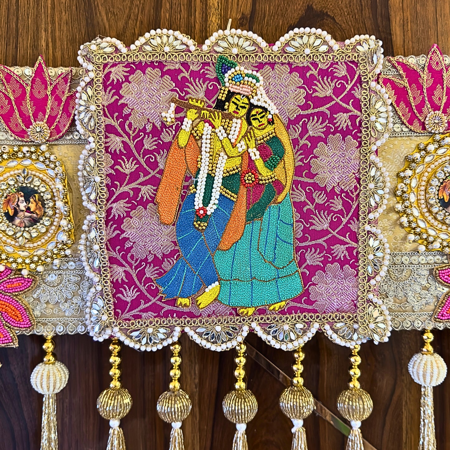 Raas Leela Toran handcrafted on Banarasi Brocade Fabric