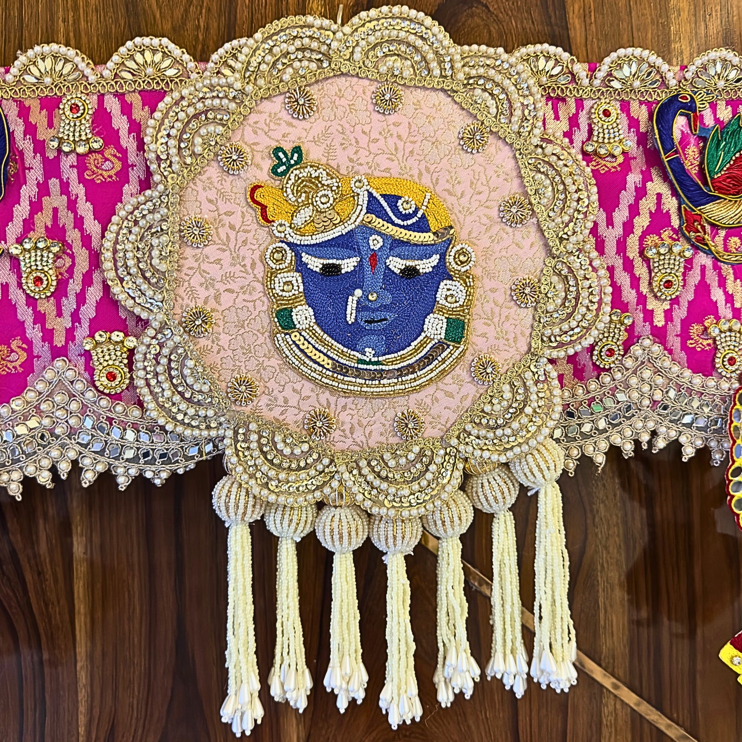 Shreenath Ji Toran handcrafted on Banarasi Brocade Fabric